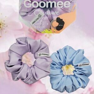 💎 3/$33 + a FREE Bag! GOOMEE Couture Luxembourg Garden Satin Scrunchies Set BNIP